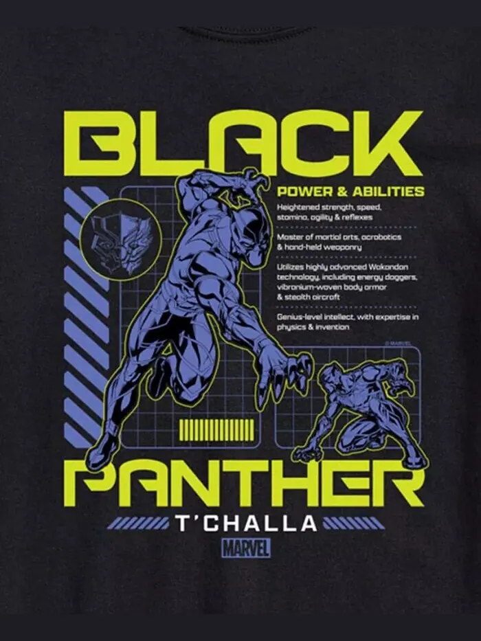 Мужская футболка с коротким рукавом Black Panther AIRWAVES — изображение 3 из 3, черный