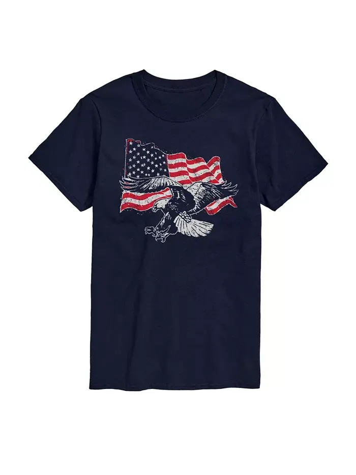 Мужская футболка с коротким рукавом American Eagle Flag AIRWAVES — изображение 1 из 3, синий
