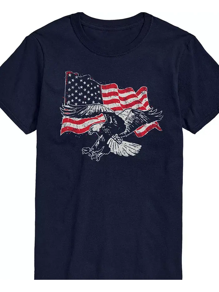 Мужская футболка с коротким рукавом American Eagle Flag AIRWAVES — изображение 2 из 3, синий