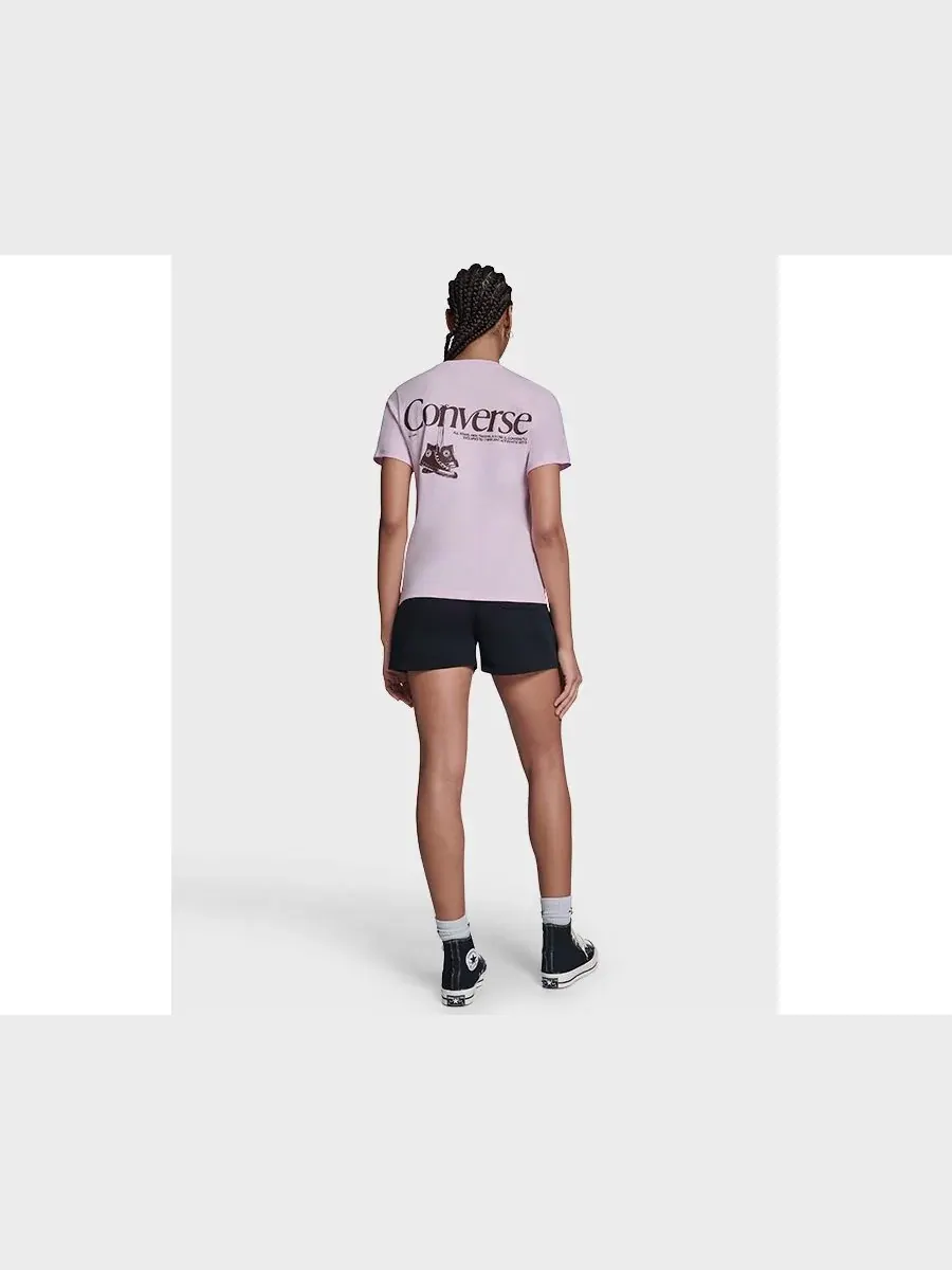 Женская футболка с изображением висячих туфель Converse — изображение 5 из 6, ново найденный цветок