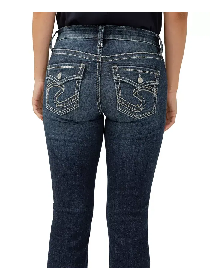 Женские джинсы-капри Suki Mid Rise Curvy Fit Silver Jeans Co. — изображение 5 из 6, синий