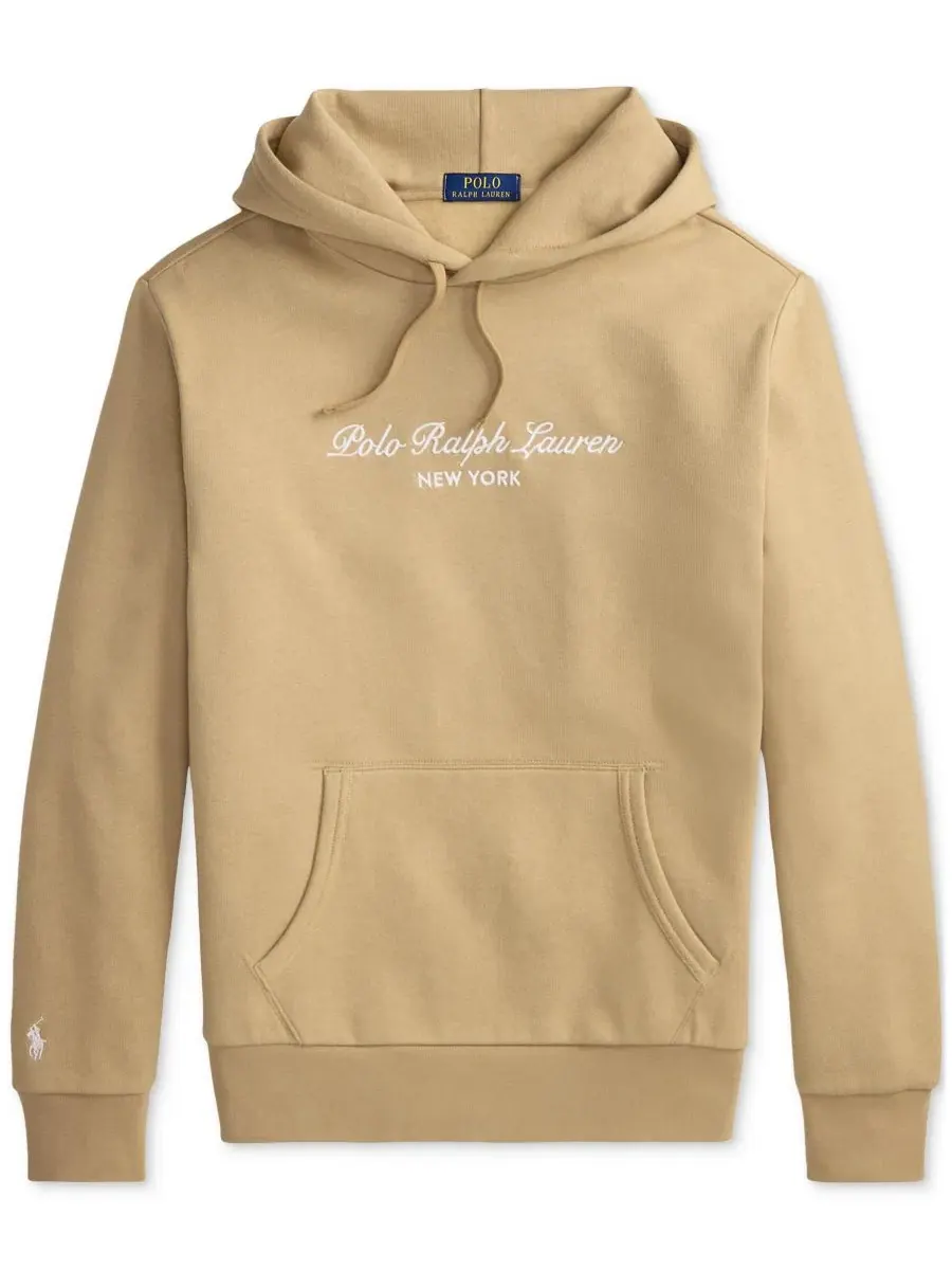 Худи из флиса с вышивкой New York Polo Ralph Lauren — изображение 5 из 5, винтажный хаки