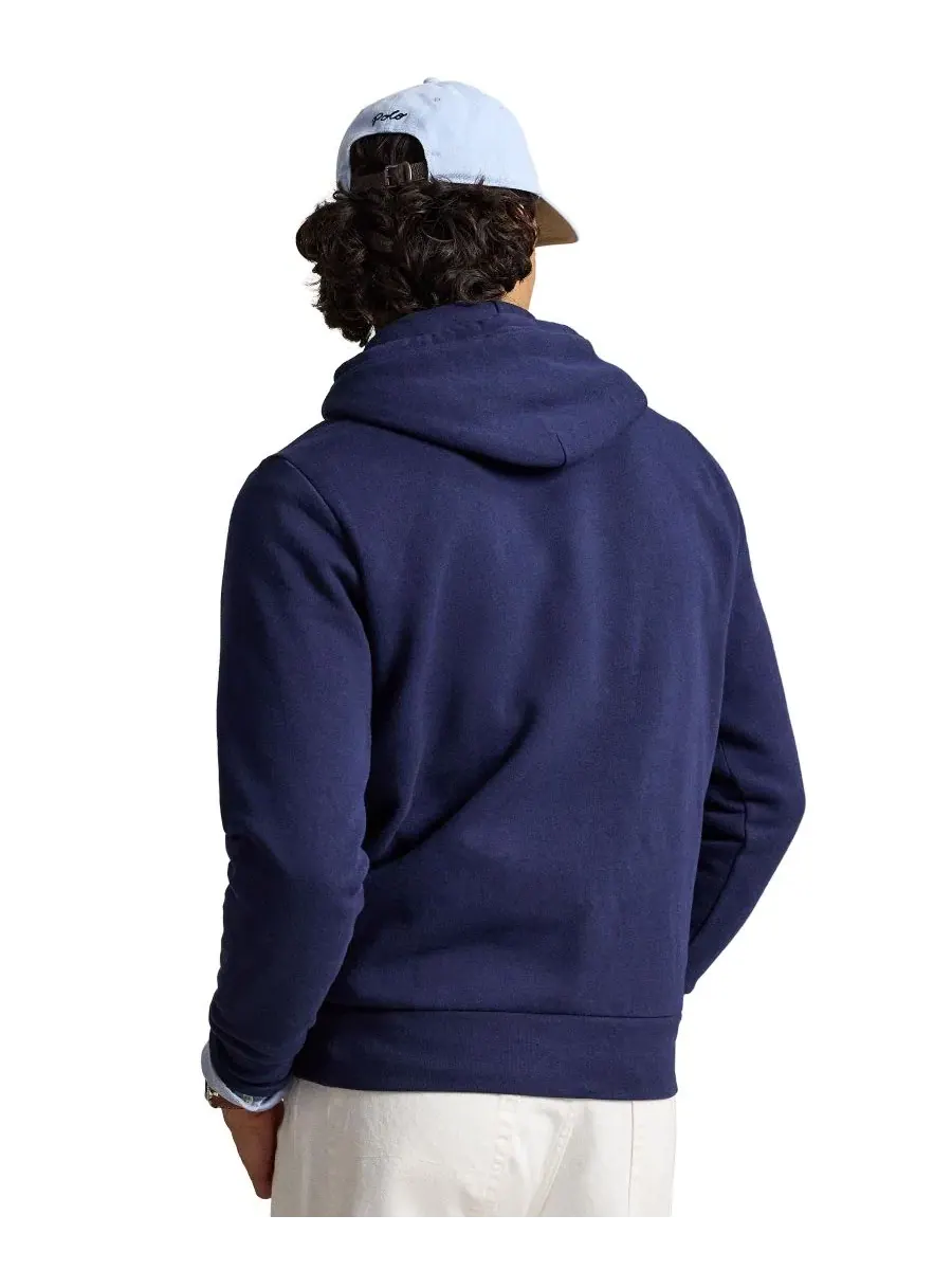 Худи из футера с вышивкой New York Polo Ralph Lauren — изображение 4 из 5, темно-синий
