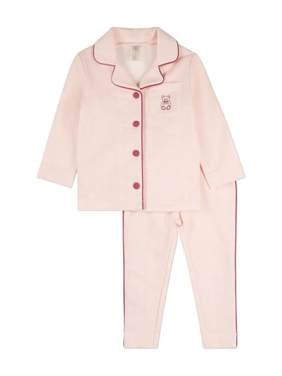 Комплект пижам из 2 предметов с принтом Snuggly Bear MeMoi — изображение 1 из 3, розовый