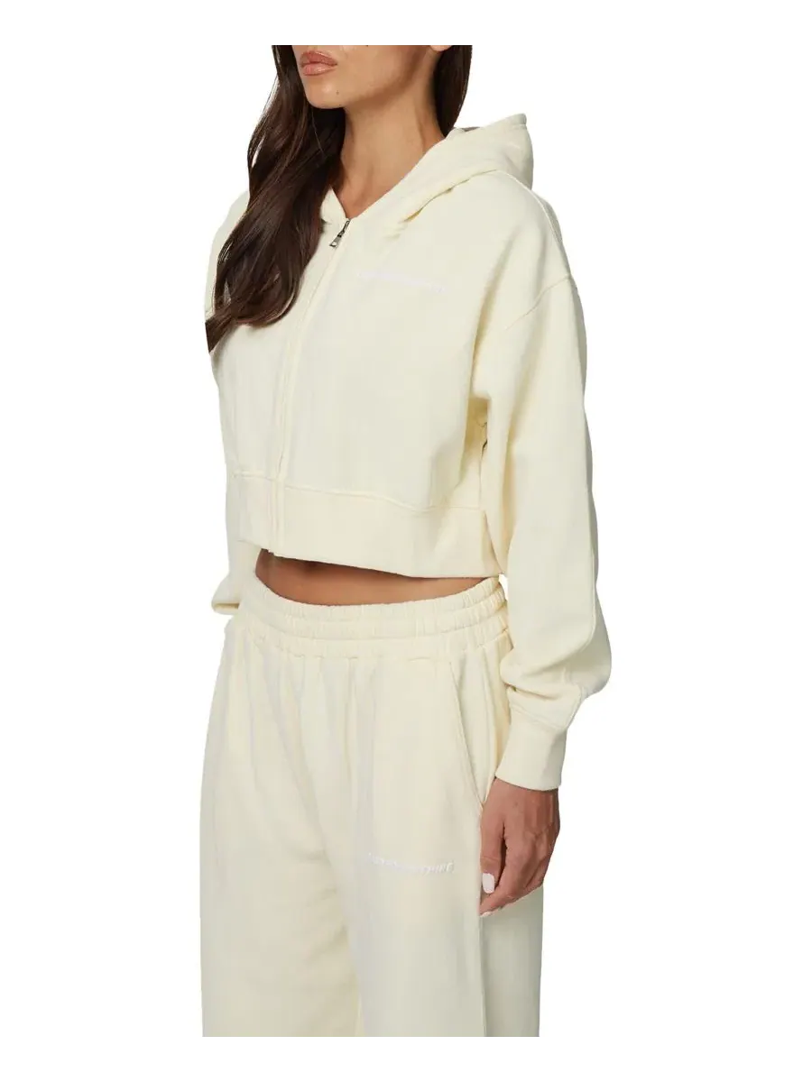 Женский укороченный худи на молнии Essential Cropped Zip Hoodie Good For Nothing — изображение 5 из 5, желтый