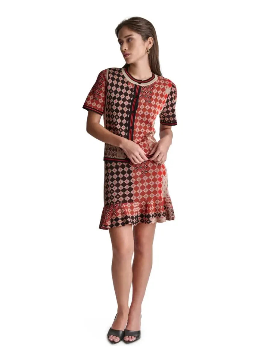 Женский трикотажный топ с коротким рукавом BCBG — изображение 2 из 7, мульти
