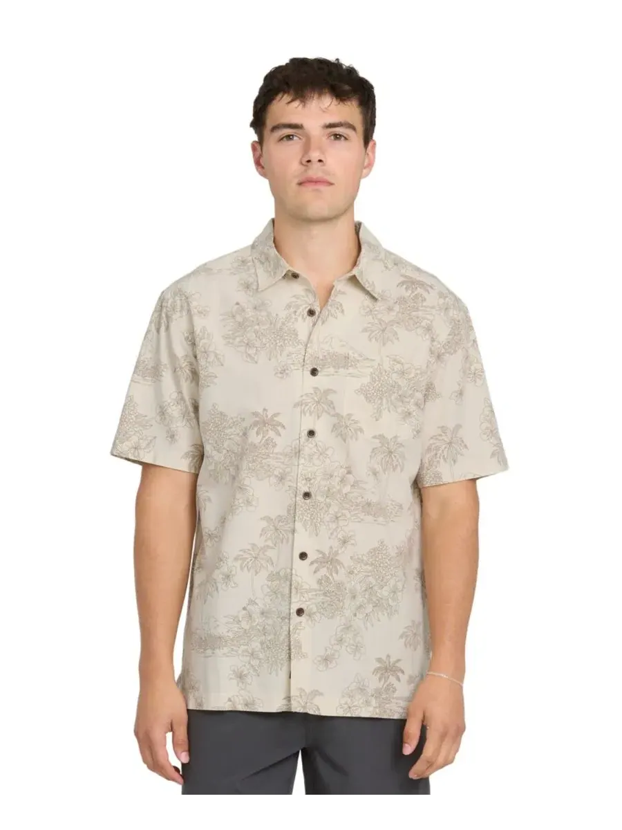Рубашка с коротким рукавом с принтом Classic-Fit Quiksilver Waterman — изображение 1 из 3, лунный свет