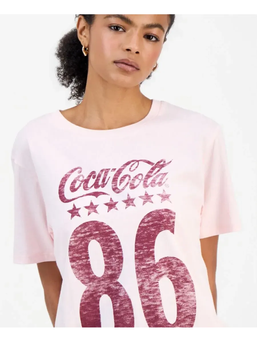 Футболка с принтом Coca-Cola 86 Coca-Cola — изображение 2 из 4, розовый