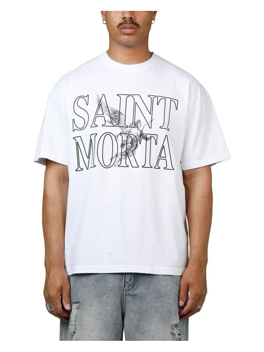 Футболка с принтом Angelic Drop Shoulder SAINT MORTA