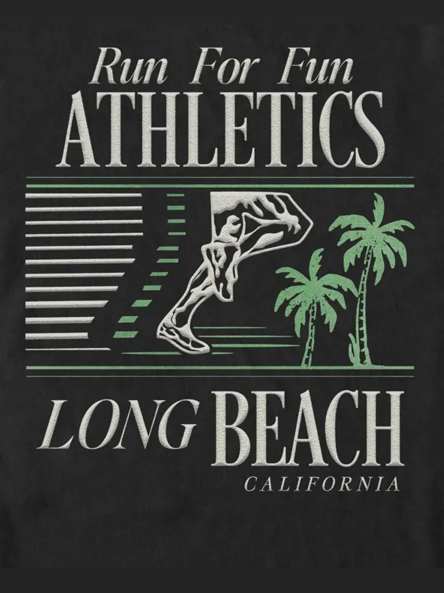 Футболка с коротким рукавом Run Long Beach Fifth Sun — изображение 3 из 3, черный