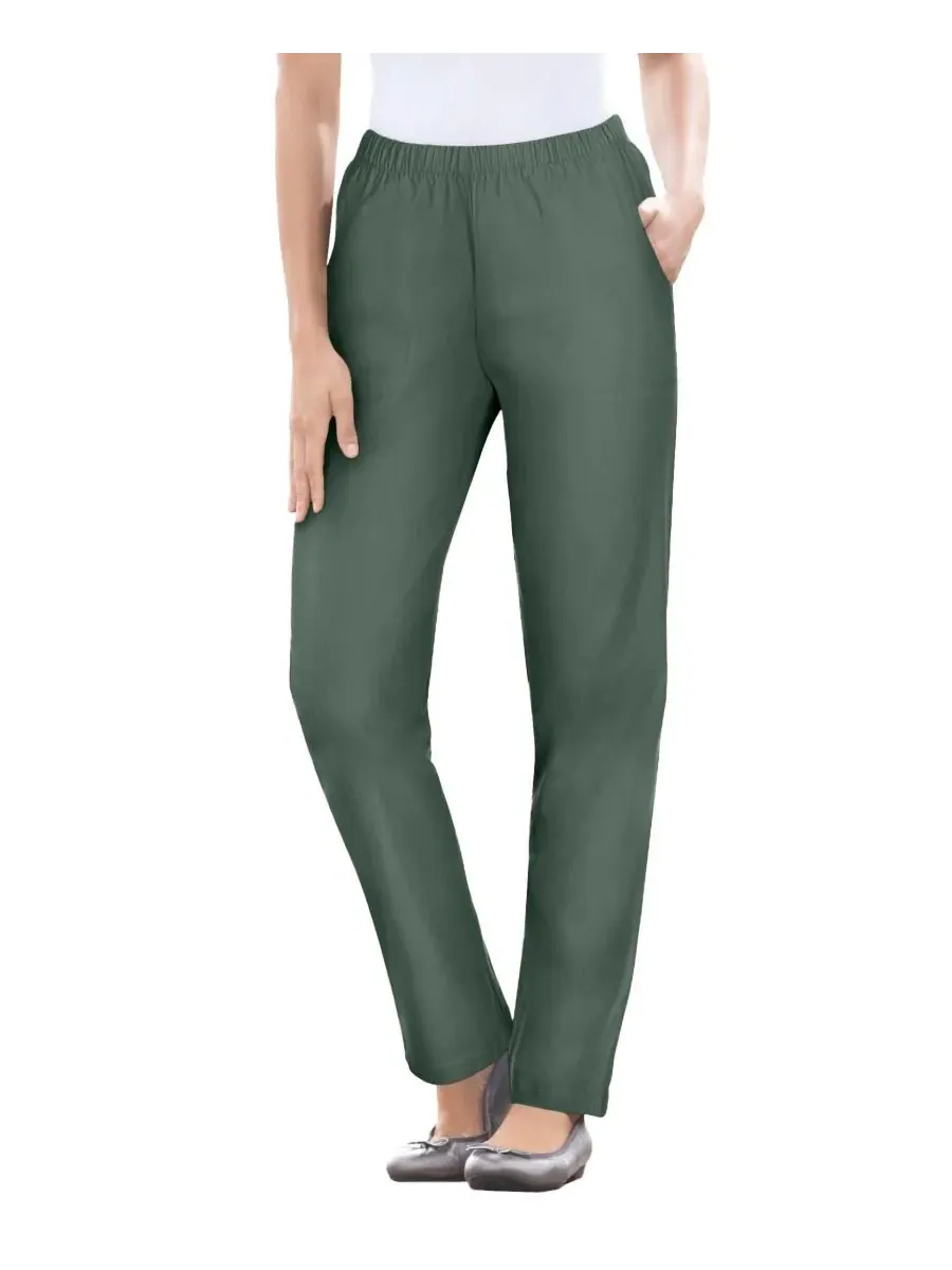 Женские джинсы Within Straight Leg Fineline Pull-On Stretch Denim Woman Within
