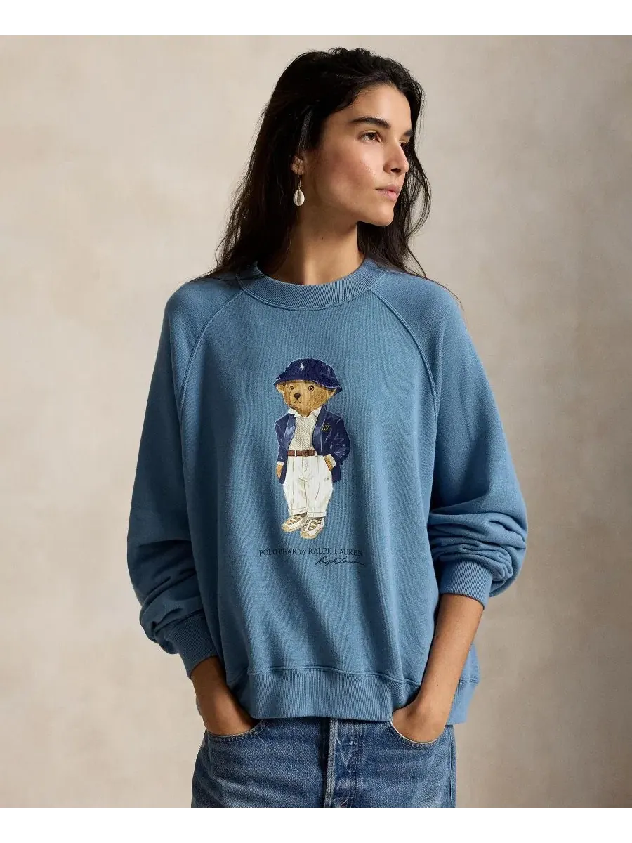 Женская толстовка Polo Bear с круглым вырезом Polo Ralph Lauren — изображение 1 из 6, синий