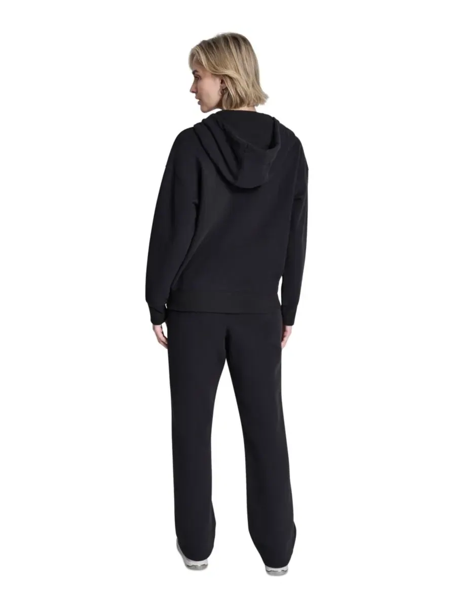 Женская толстовка на молнии с металлическим логотипом в виде пузырьков DKNY Sport — изображение 6 из 6, черный