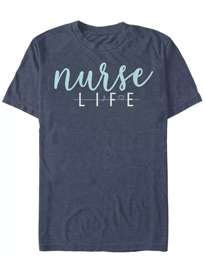 Мужская футболка с коротким рукавом Nurse Life Fifth Sun — изображение 1 из 1, темно-синий
