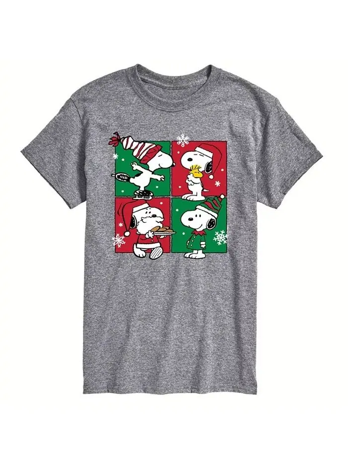 Мужская футболка с коротким рукавом Peanuts Christmas AIRWAVES — изображение 1 из 1, серый