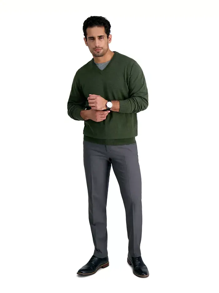 Мужские классические брюки прямого кроя Premium Comfort Slim-Fit с эластичной тканью для комфорта — 1