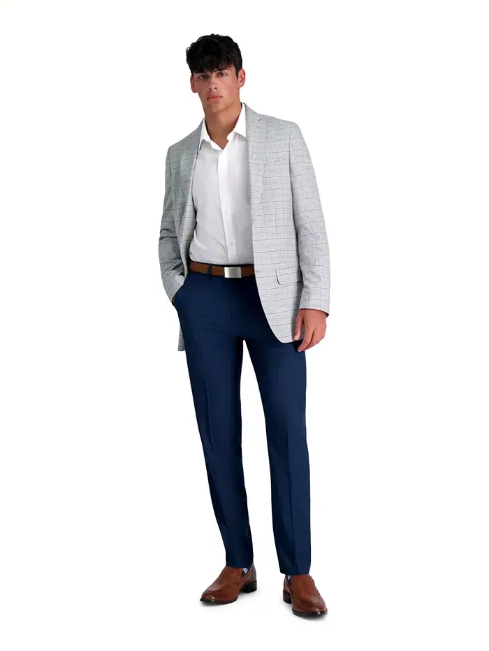 Мужские классические брюки прямого кроя Premium Comfort Slim-Fit с эластичной тканью для комфорта — 1