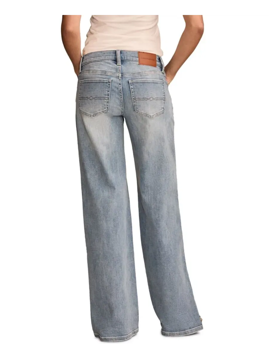 Женские джинсы средней посадки с широкими штанинами Lucky Brand — изображение 6 из 6, индиго