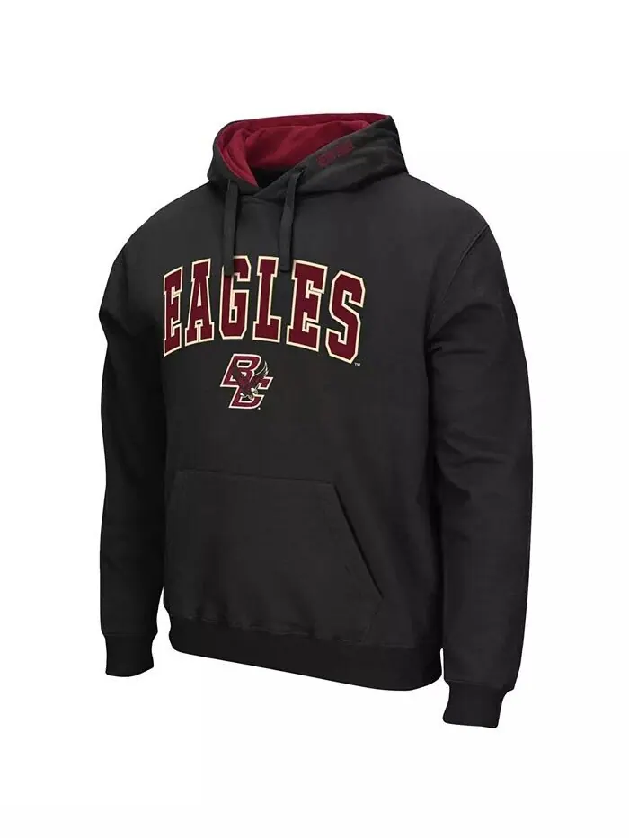 Мужской пуловер с капюшоном и логотипом Boston College Eagles Arch Colosseum — изображение 3 из 3, коричневый