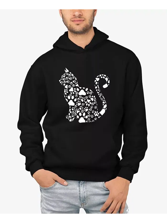 Cat Claws - Мужская толстовка с капюшоном Word Art LA Pop Art — изображение 1 из 7, черный