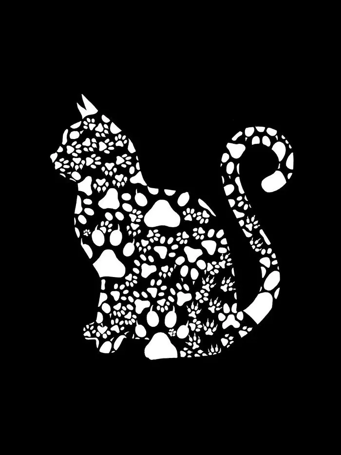 Cat Claws - Мужская толстовка с капюшоном Word Art LA Pop Art — изображение 3 из 6, розовый