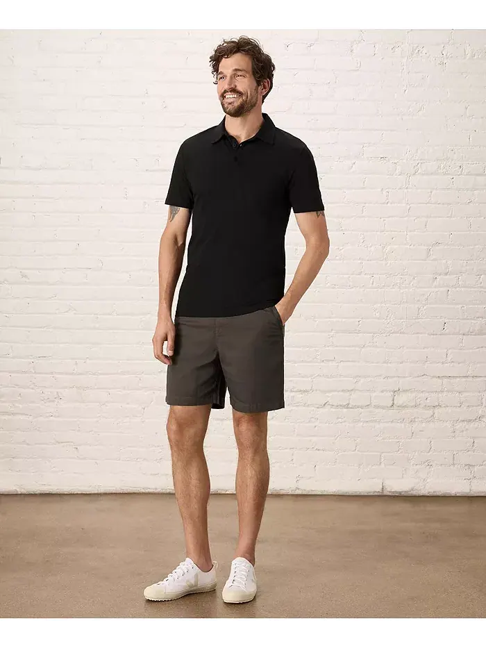 Мужская поло из органического хлопка Luxe Stretch Jersey Slim Pact — изображение 2 из 2, черный