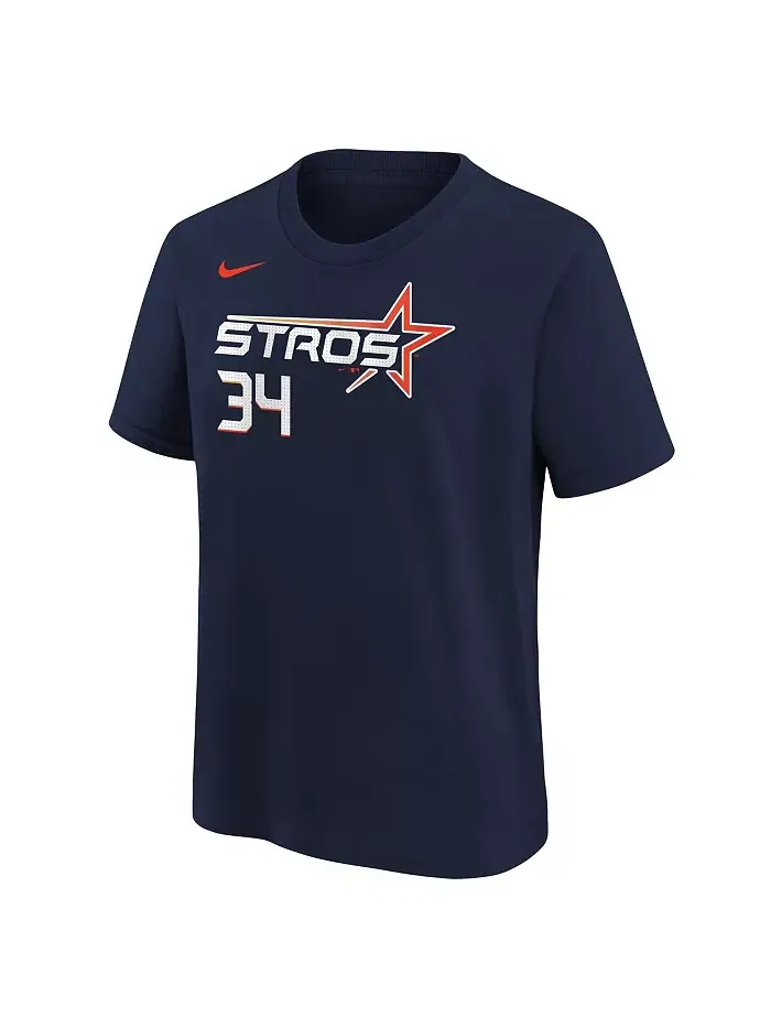 Футболка с именем и номером Nolan Ryan Houston Astros Fuse City Connect для мальчиков и девочек — изображение 2 из 3, синий