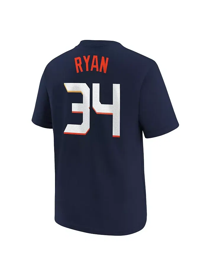 Футболка с именем и номером Nolan Ryan Houston Astros Fuse City Connect для мальчиков и девочек — изображение 3 из 3, синий