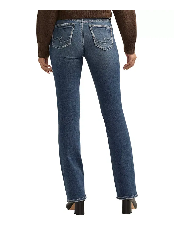 Женские джинсы Suki Curvy Fit Slim Bootcut со средней посадкой Silver Jeans Co. — изображение 2 из 3, синий