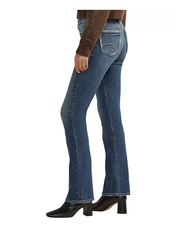 Женские джинсы Suki Curvy Fit Slim Bootcut со средней посадкой Silver Jeans Co. — изображение 3 из 3, синий