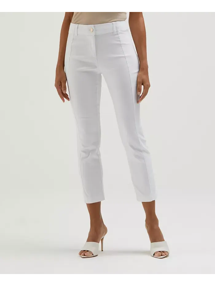 Укороченные брюки Petite Satin Luxe прямого кроя Rafaella — изображение 1 из 3, белый