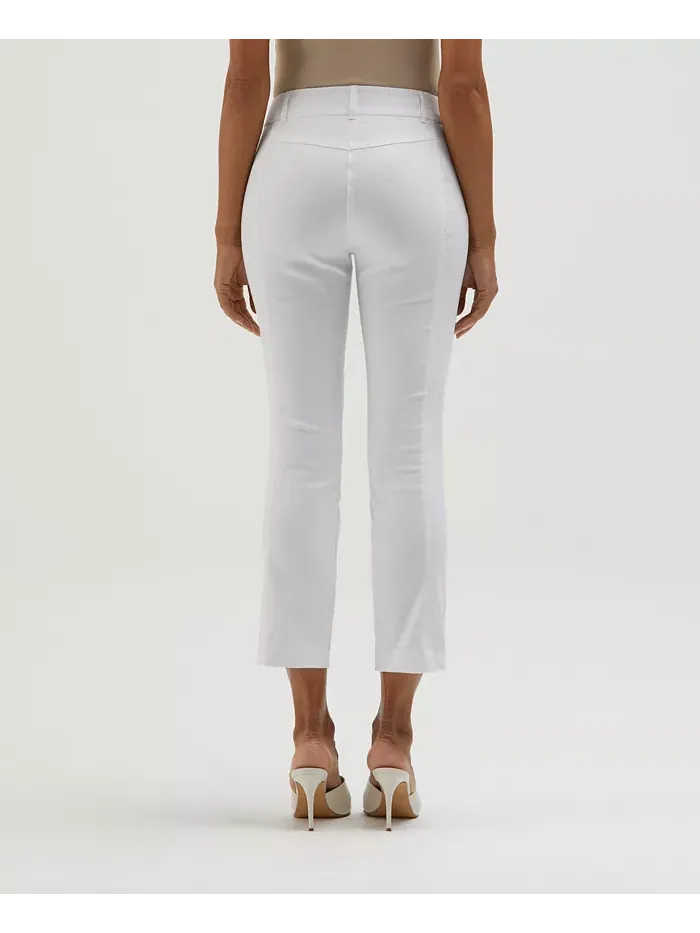 Укороченные брюки Petite Satin Luxe прямого кроя Rafaella — изображение 2 из 3, белый