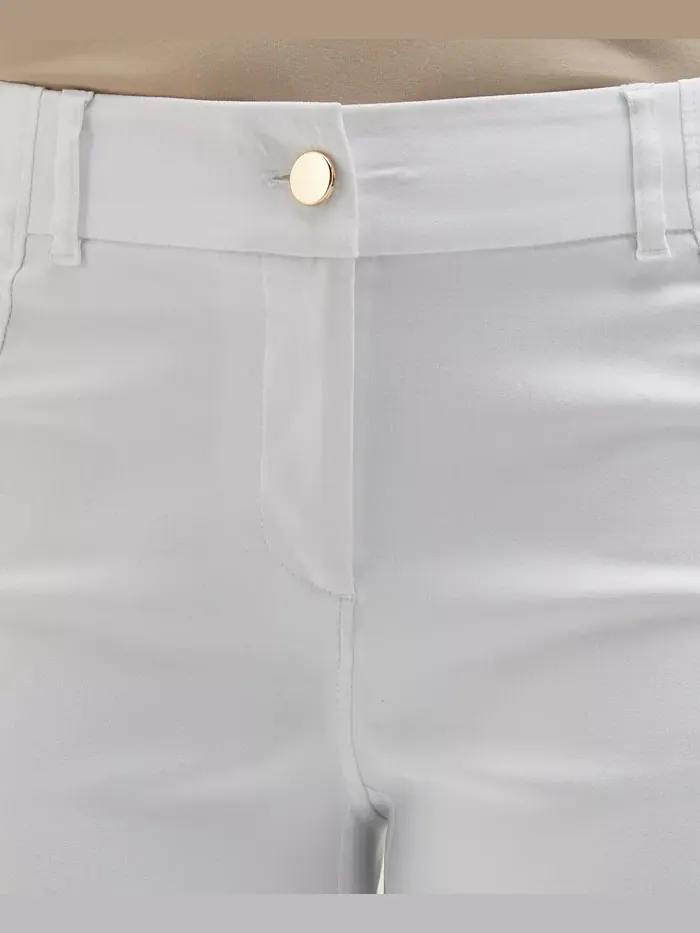 Укороченные брюки Petite Satin Luxe прямого кроя Rafaella — изображение 3 из 3, белый