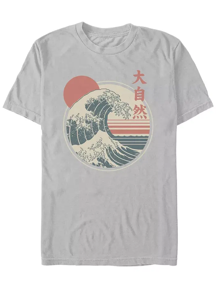 Мужская футболка с коротким рукавом Great Wave Fifth Sun — изображение 1 из 3, серебряный