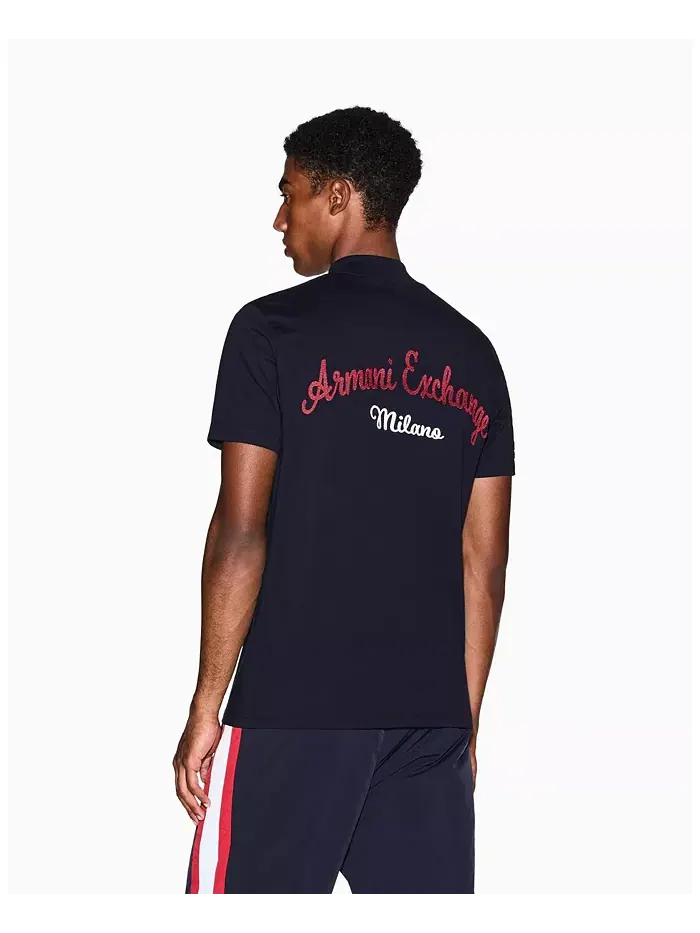 Мужская футболка с мульти-логотипами A|X Armani Exchange — изображение 2 из 5, синий