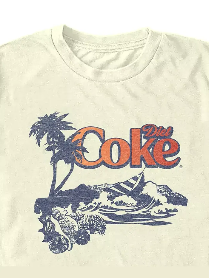 Мужская футболка Coca-Cola с принтом Fifth Sun — изображение 3 из 3, бежевый/бежевый