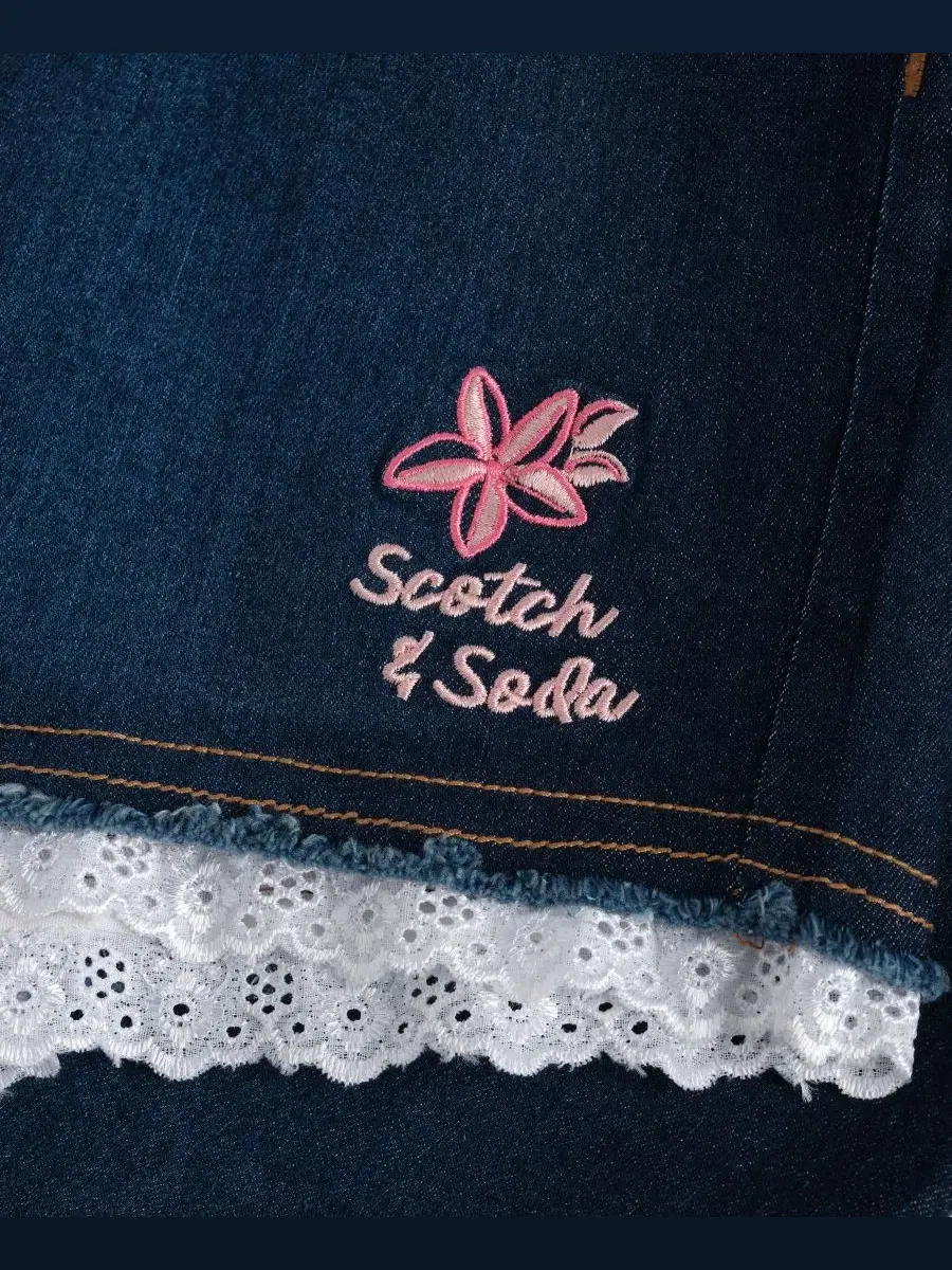 Комплект из футболки и шорт, с цветочной вышивкой SCOTCH & SODA — изображение 3 из 3, белый