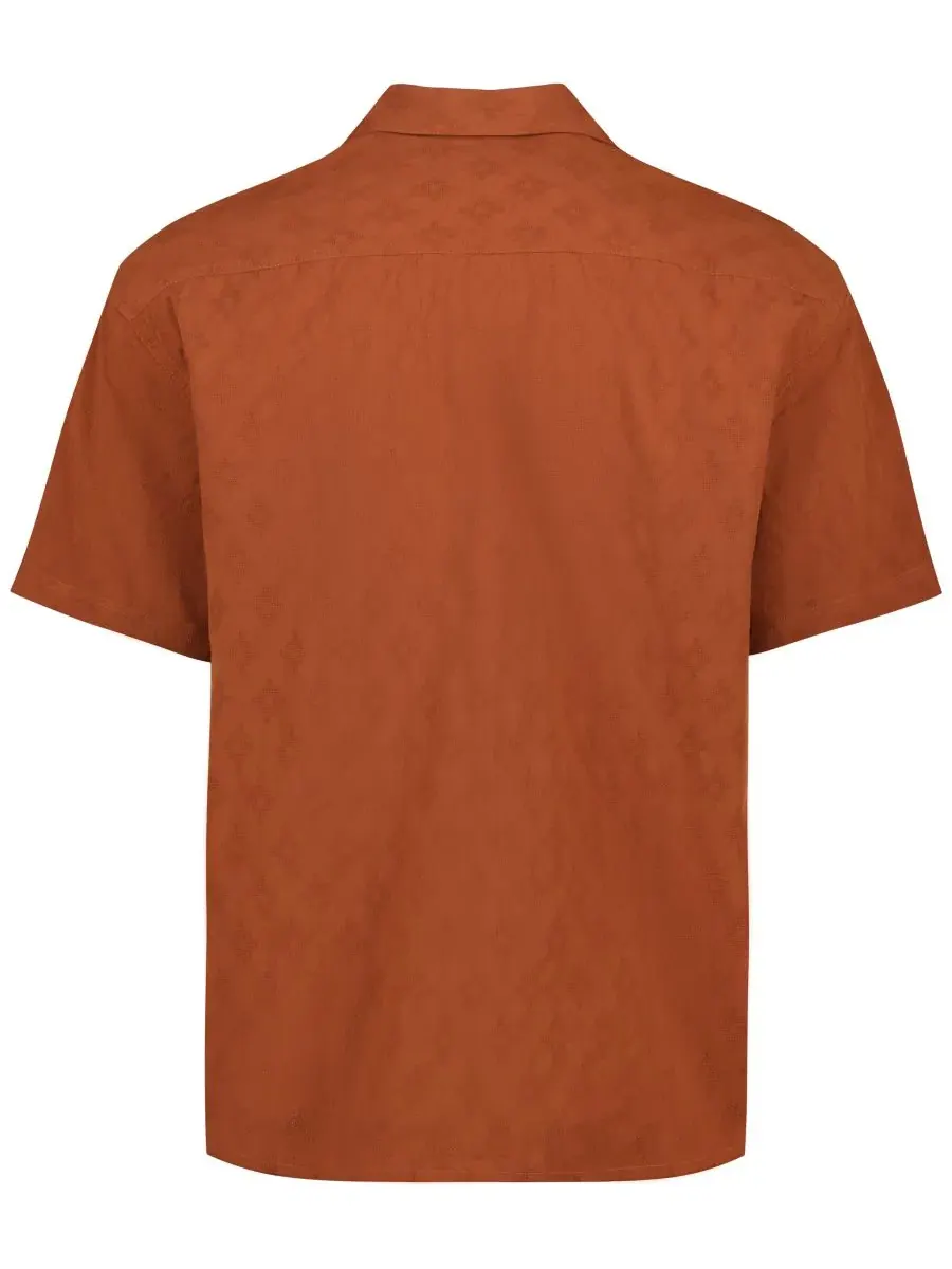 Мужская рубашка с коротким рукавом и текстурным принтом, модель Textured Pattern Short-Sleeves — изображение 7 из 7