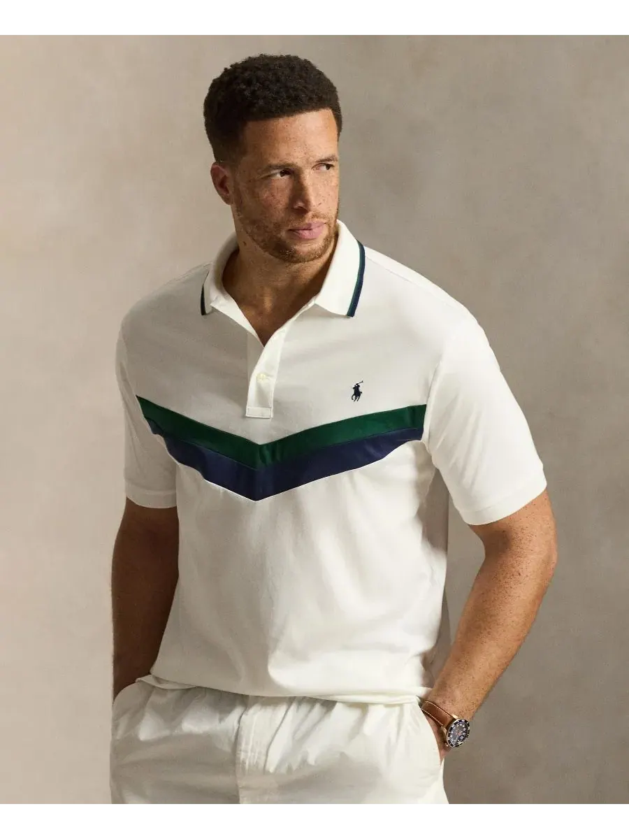 Футболка-поло с коротким рукавом, классический крой Polo Ralph Lauren — изображение 1 из 6, белый