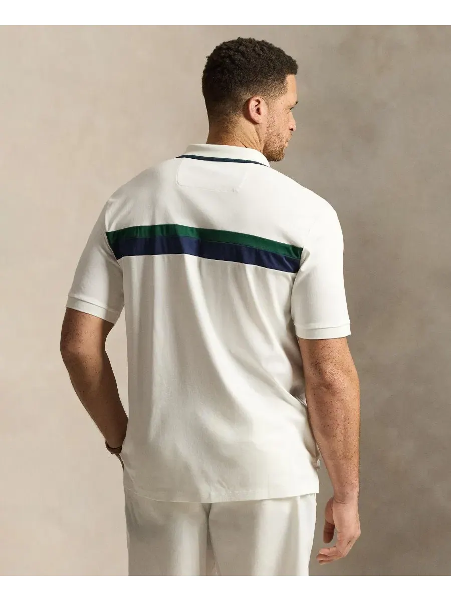 Футболка-поло с коротким рукавом, классический крой Polo Ralph Lauren — изображение 4 из 6, белый