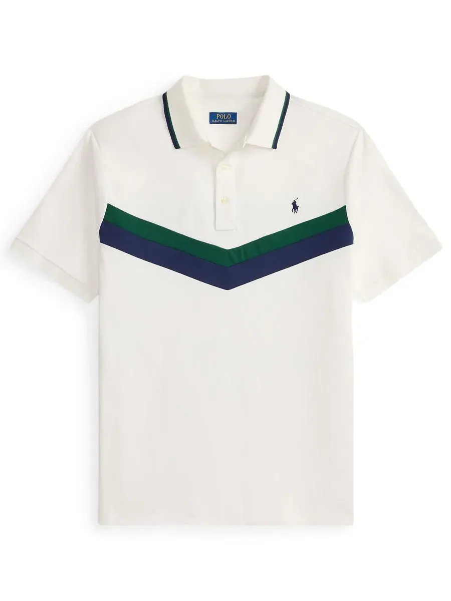 Футболка-поло с коротким рукавом, классический крой Polo Ralph Lauren — изображение 5 из 6, белый