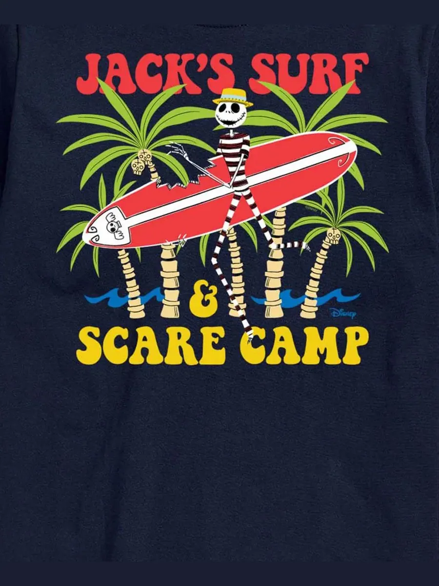 Футболка с принтом The Nightmare Before Christmas Surf Scare Camp AIRWAVES — изображение 3 из 3, темно-синий