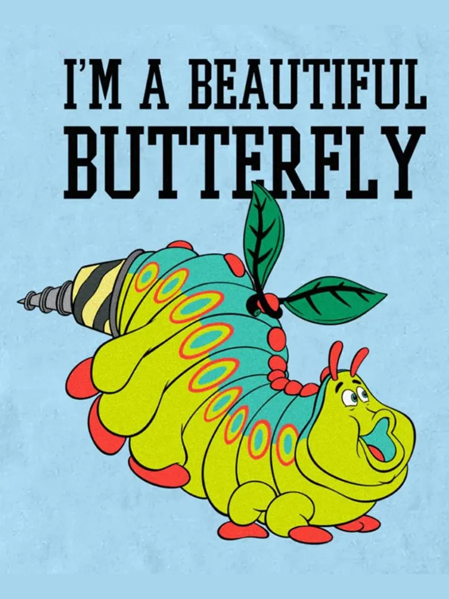 Футболка с коротким рукавом с принтом Heimlich Beautiful Butterfly Fifth Sun — изображение 3 из 3, светлый синий
