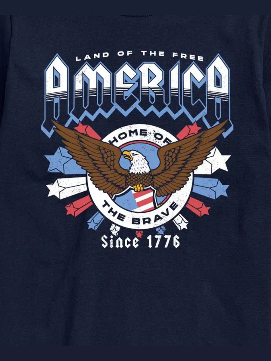 Мужская футболка с коротким рукавом America Rock AIRWAVES — изображение 3 из 3, темно-синий