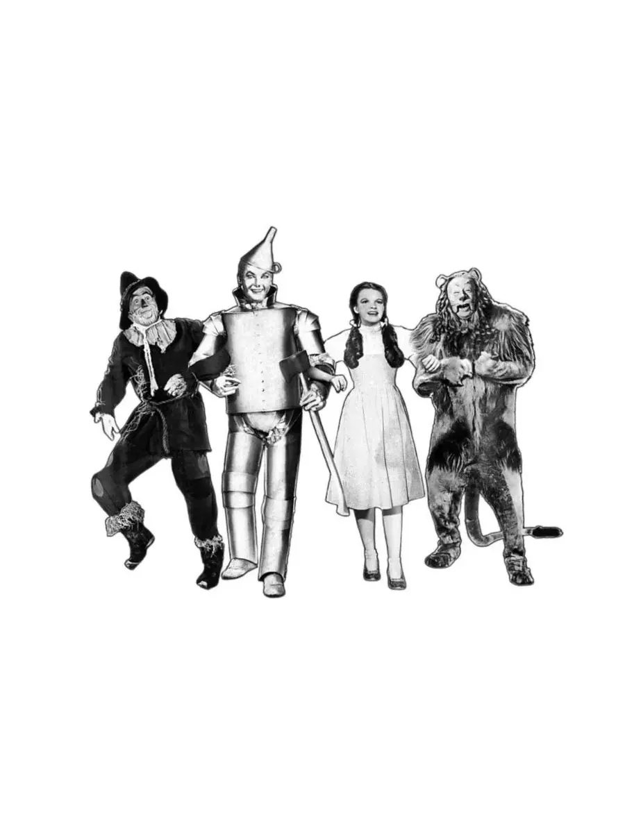 Футболка с принтом Off To See The Wizard Wizard Of Oz — изображение 2 из 3, белый