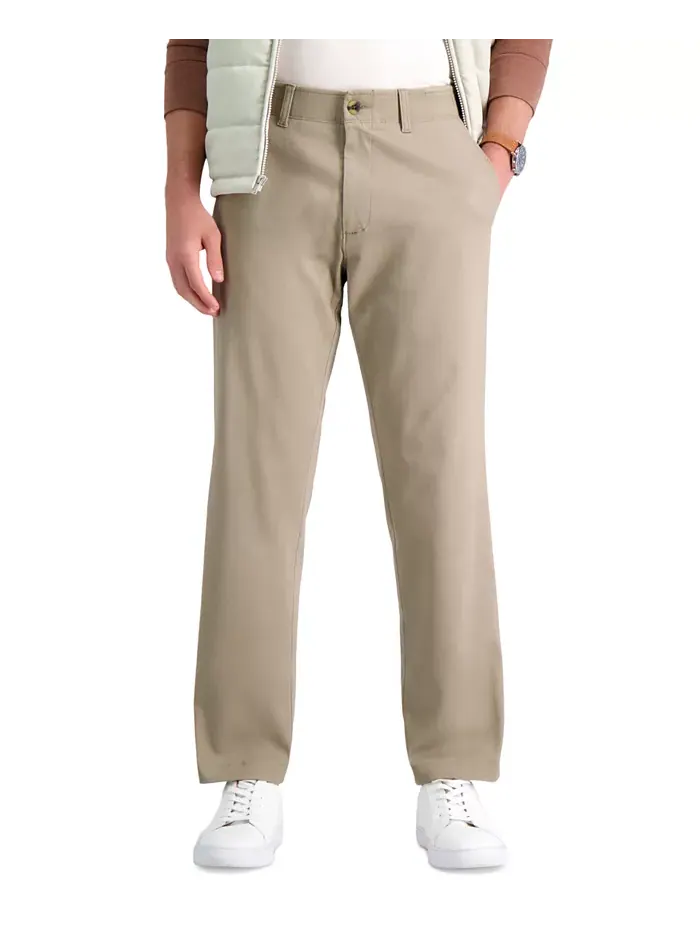 Мужские прямые брюки Life Khaki Comfort Haggar — изображение 1 из 6, хаки