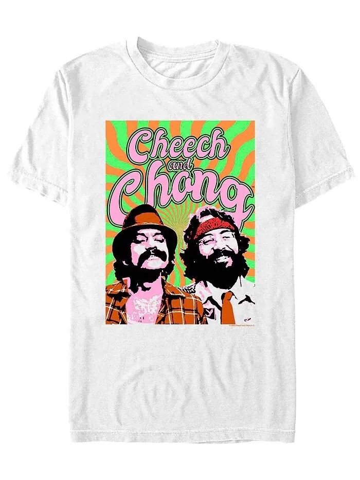 Мужская футболка с коротким рукавом Cheech and Chong Trippy Fifth Sun — изображение 1 из 1, белый