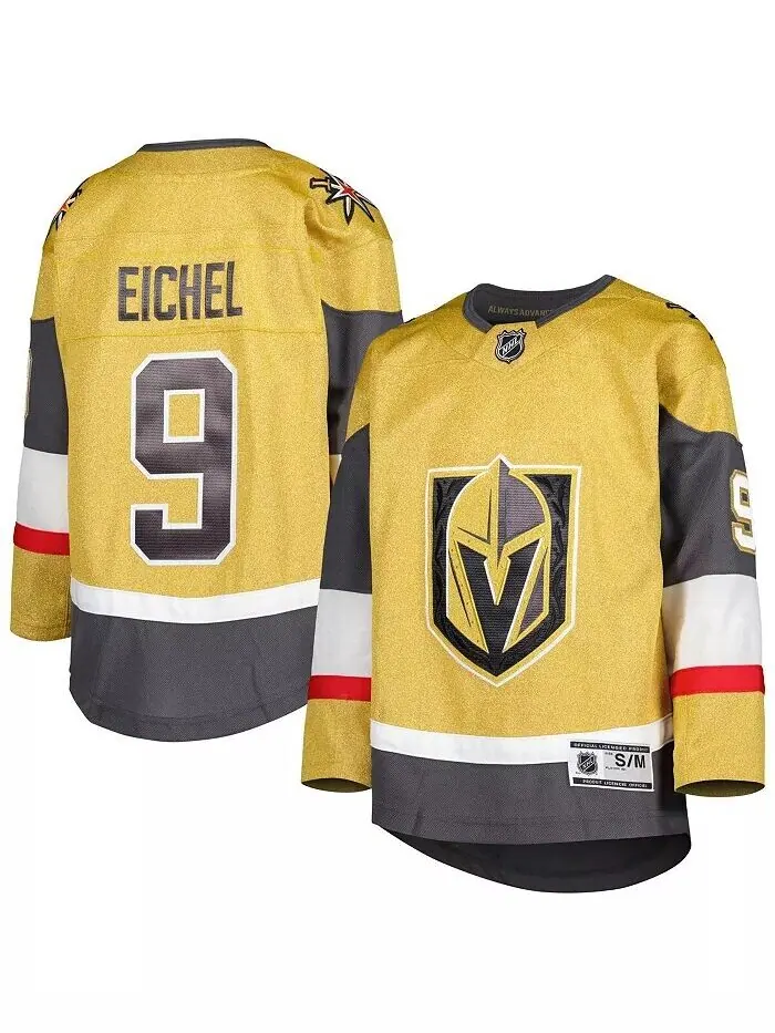 Футболка Big Boys and Girls Jack Eichel Gold Vegas Golden Knights Home Premier Player Outerstuff — изображение 1 из 3, золото