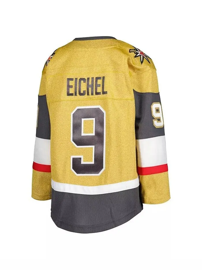 Футболка Big Boys and Girls Jack Eichel Gold Vegas Golden Knights Home Premier Player Outerstuff — изображение 3 из 3, золото