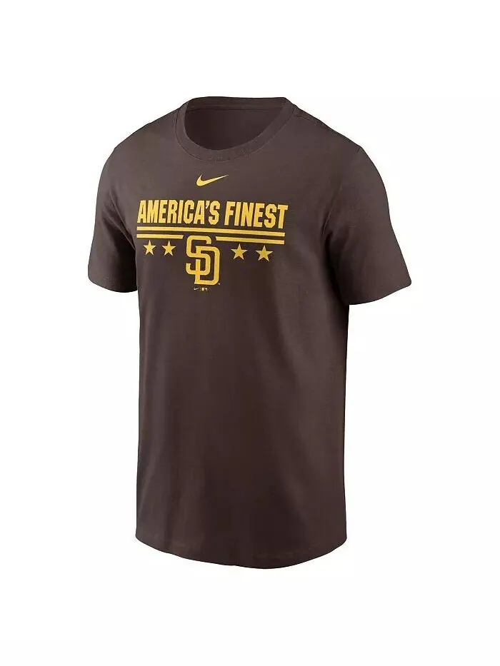 Мужская коричневая футболка San Diego Padres Local Home Town Nike — изображение 2 из 3, коричневый